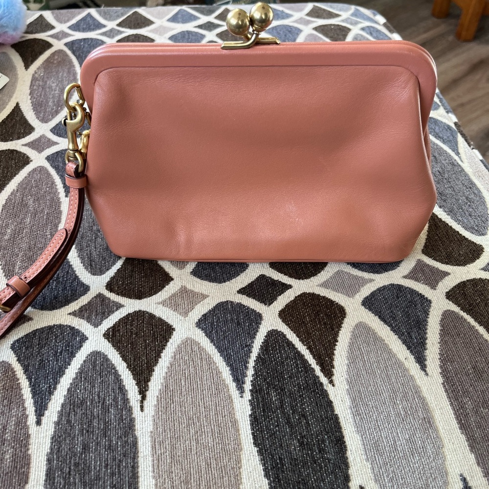 Coach Pink Leather Clutch